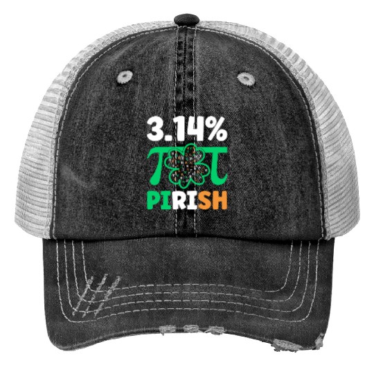 3.14% PIrish Funny St. Patricks Math Geek Pi Day Trucker Hats