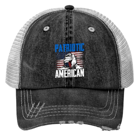Patriotic American US Patriot USA Trucker Hats