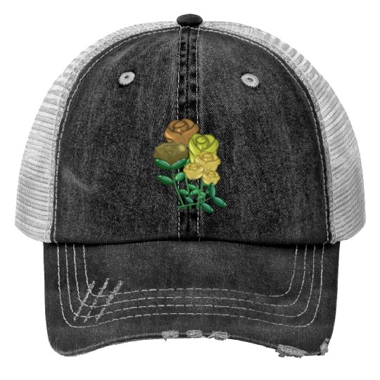 flowers bouquet symbol nature yellow Trucker Hats