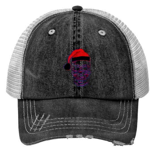 Christmas Skull Trucker Hats