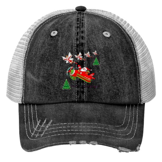 HAPPY MERRY CHRISTMAS Trucker Hats