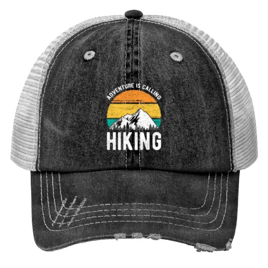 Adventure is Calling Hiking Trucker Hats