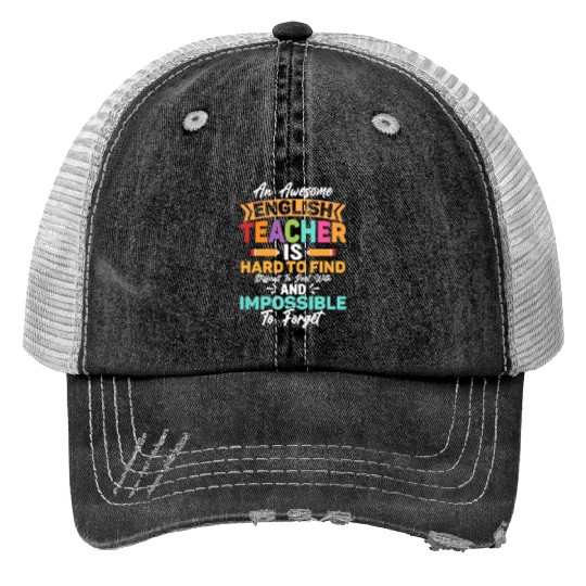 An Awesome English Teacher Grammar School Trucker Hats