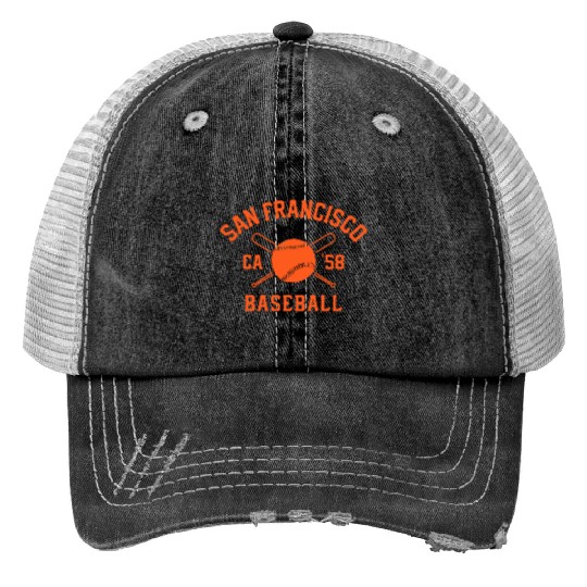 San Francisco Baseball Vintage Sf The City Giant Trucker Hats