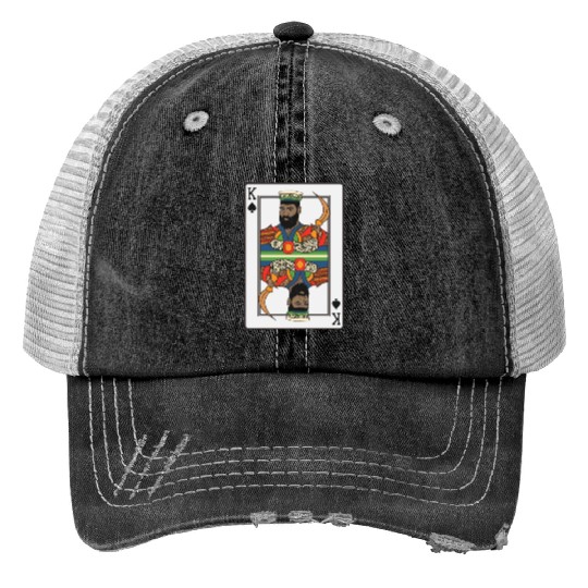 King Spades African American Card Halloween Trucker Hats