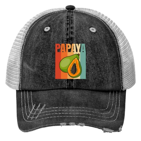 Retro Papaya Trucker Hats