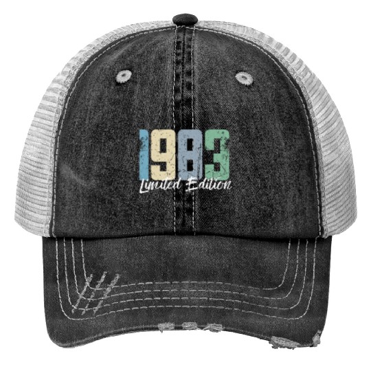 40 Years Vintage 1983 Retro 40th Birthday Trucker Hats