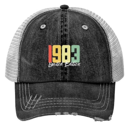 40 Years Vintage 1983 Retro 40th Birthday Trucker Hats