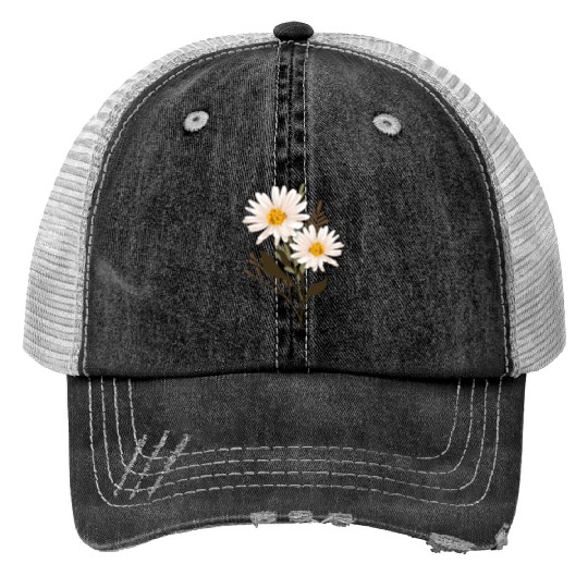 Marguerites Daisy Summer Daisies Flower Garden Trucker Hats