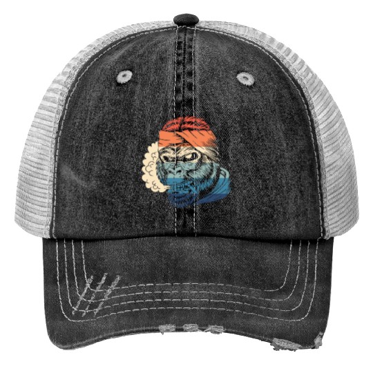 Monkey Trucker Hats