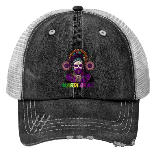 Voodoo Queen Magic Mardi Gras Trucker Hats