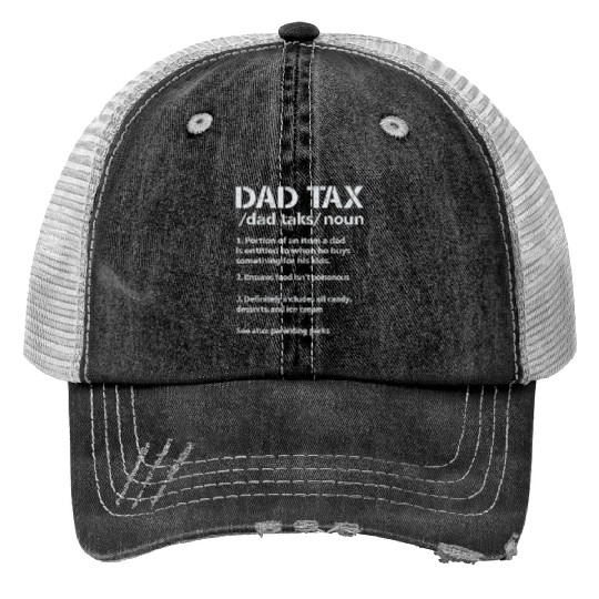 Vintage Dad Tax Definition Men Funny Father's Day Trucker Hats