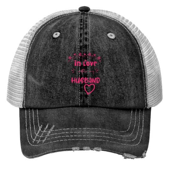 Love with My hasband Cute Valentine day Mom to Be Trucker Hats