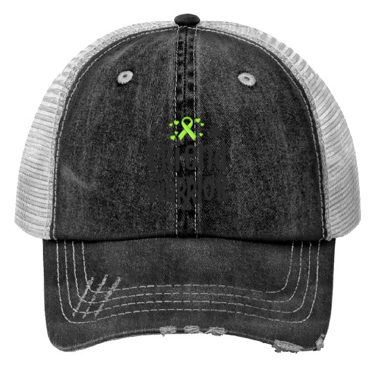 Friend Of A Warrior Lime Green Ribbon Lyme Trucker Hats
