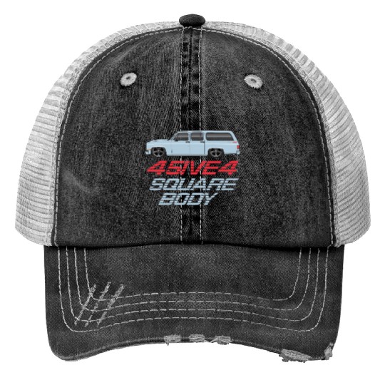 square Light Blue Trucker Hats