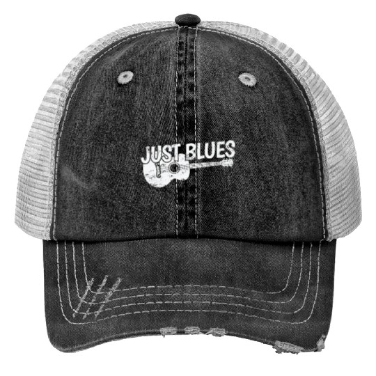 Just Blues Music Trumpet Chicago Trucker Hats