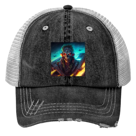 ZOMBIE IRON MAIDEN (version 13) Trucker Hats