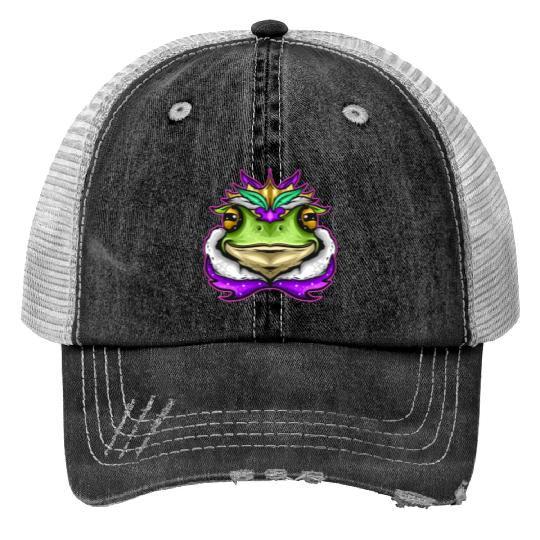 Frog King Or Frog Prince With Royal Fur For Mardi Trucker Hats