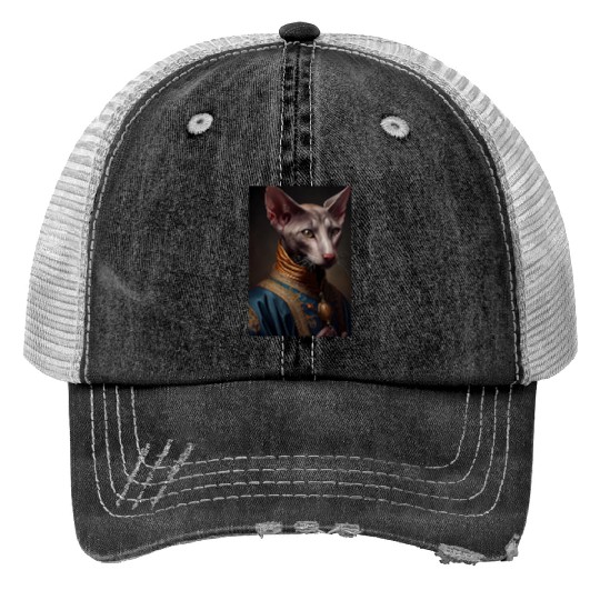Oriental Shorthair King Cat Breed Portrait Royal R Trucker Hats
