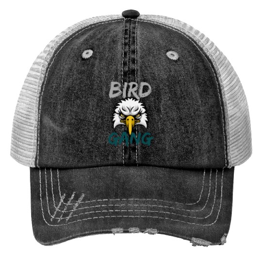 Eagle Bird Gang Funny Philadelphia Trucker Hats