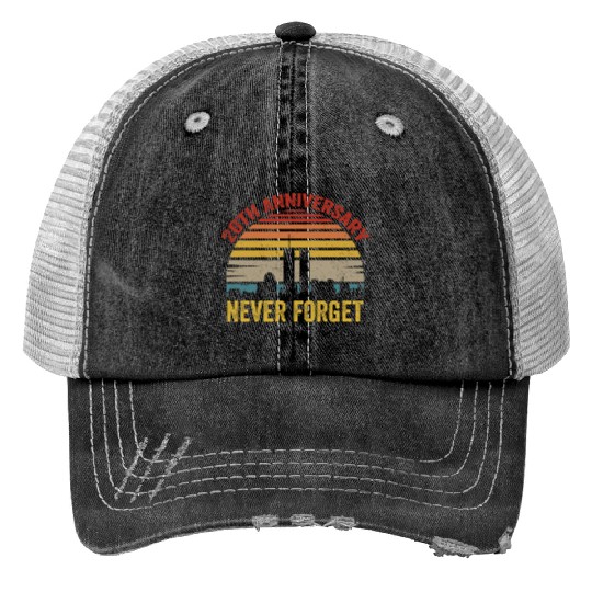 Never Forget 9 11 20th Anniversary Trucker Hats