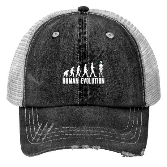 Robotics Robots Evolution Human Evolution Trucker Hats