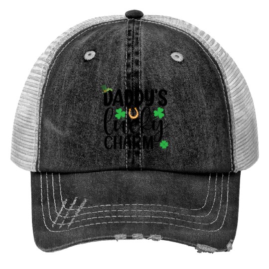 Daddy's Lucky Charm St. Patrick's Day Kids Boy Gir Trucker Hats