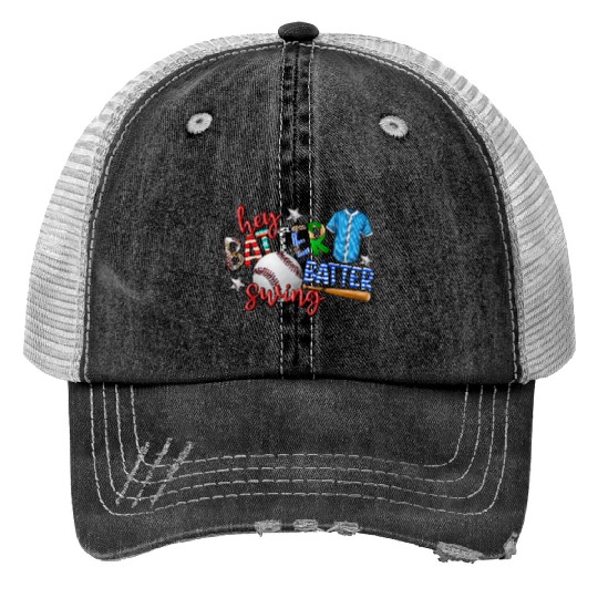 Hey Batter Batter Swing Trucker Hats