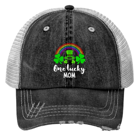 One Lucky Mom St Patrick's Day Trucker Hats