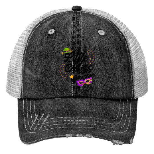 funny little miss mardi gras Trucker Hats