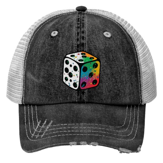 Abstract dice Trucker Hats