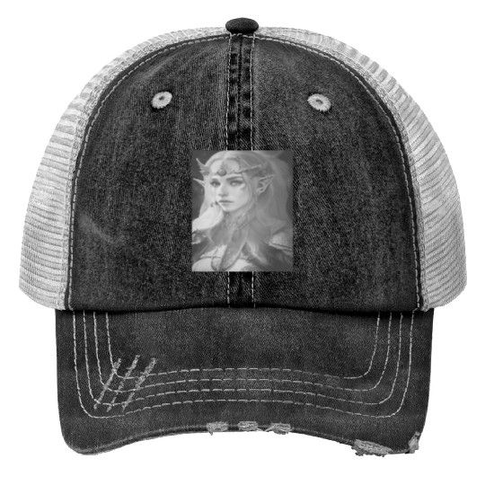 Fairy elf woman fantasy mysticism magic mythical e Trucker Hats