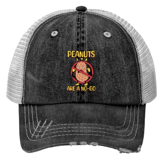 Peanuts Are A No-Go Peanut Allergic Trucker Hats