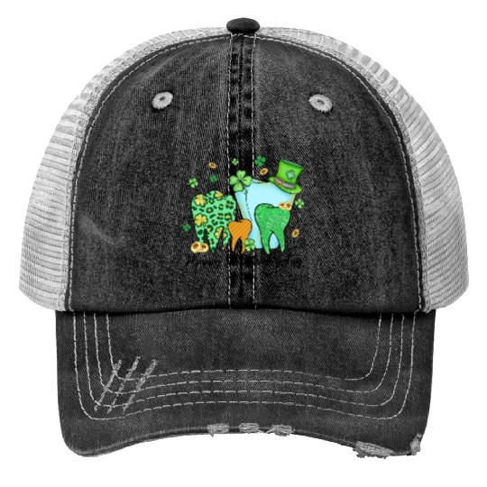 Happy Nurse Patricks Day Trucker Hats