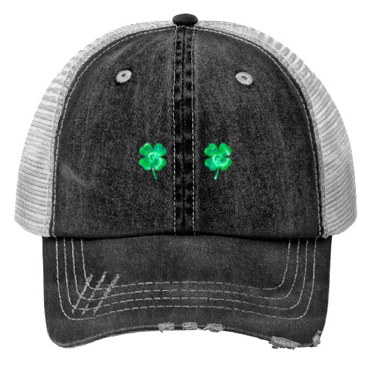 Shamrock Boobs Tie Dye Irish Boobies St Patricks Trucker Hats