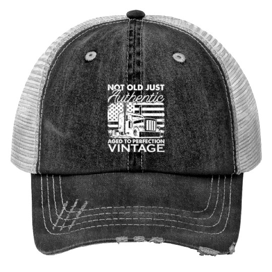 Truck Driver Us Flag Old Man Trucker Trucker Hats