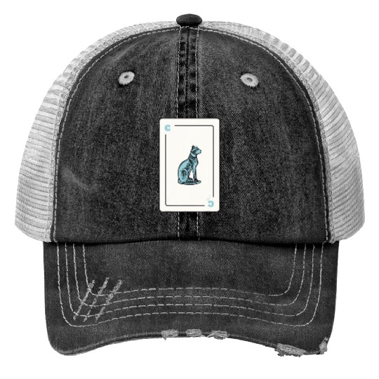 Cat Playing card Cat Lovers Gift Trucker Hats