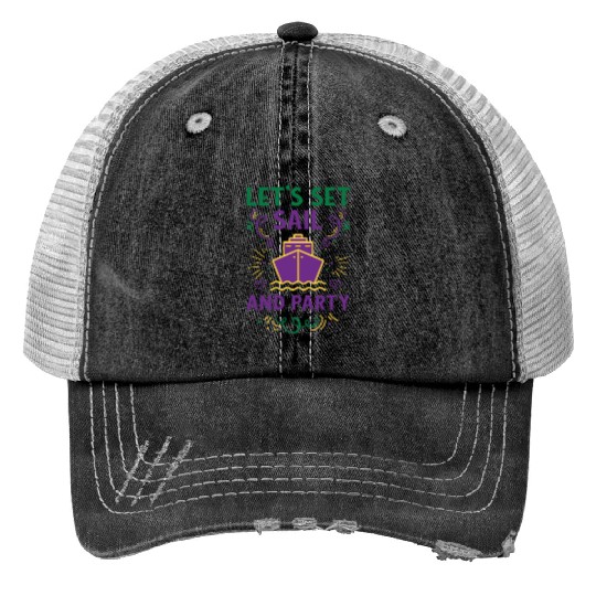 Mardi Gras Cruise Ship Carnival Cruising Party Trucker Hats