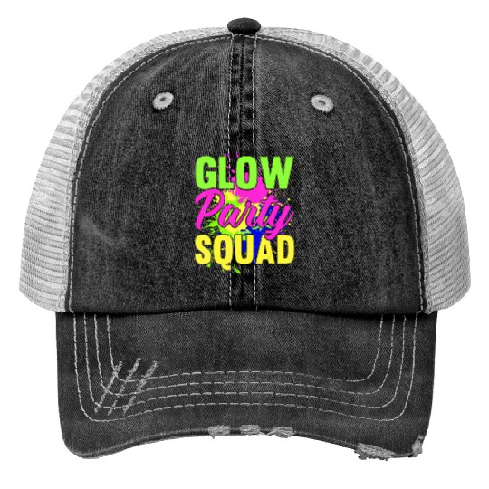 Glow Party Squad Neon Lights Party Lover Trucker Hats