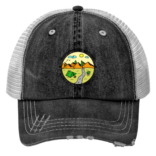 Wilderness Trekking Camping Nature Lover Quote Trucker Hats