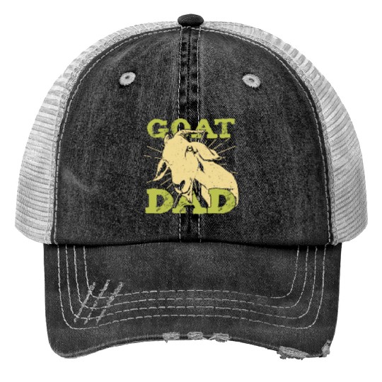 Goat Dad Farming Farmer Gift Trucker Hats