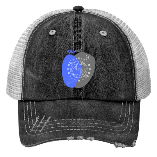 Underwater Dreams: A Minimalist Pisces Design Trucker Hats