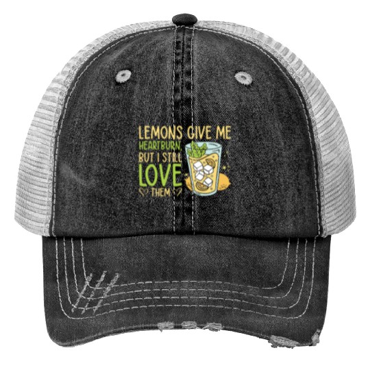 Lemon Fruit Lemonade Citrus Trucker Hats