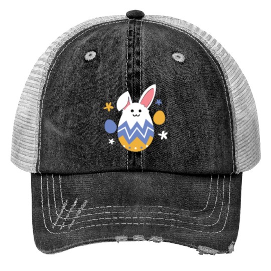 Easter Rabbit Egg Easter Holiday Bunny Trucker Hats