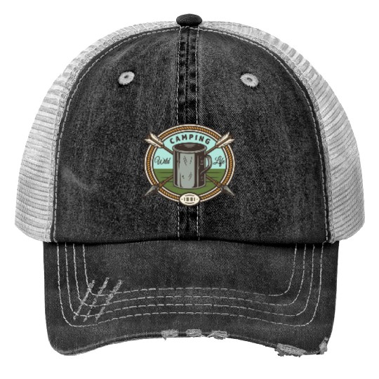 CAMPING WILD LIFE 1991 Trucker Hats