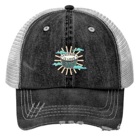 Bongo Drum Freedom Is Loud Music Lover Trucker Hats