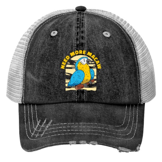 Macaw Parrot Lover Nature Zoo Animal Pet Trucker Hats