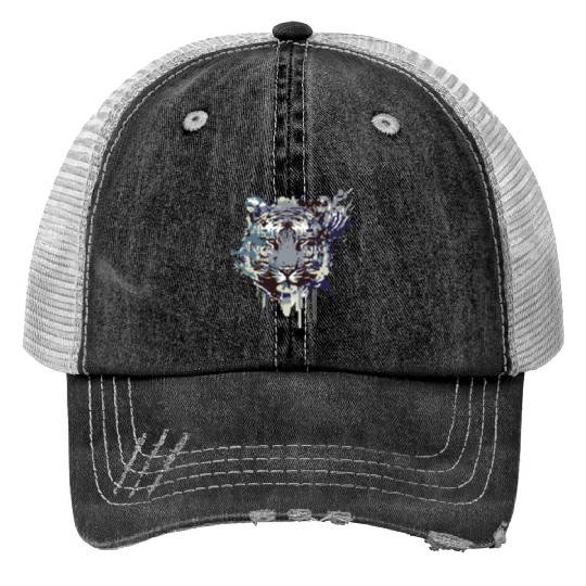 Tiger head artwork design Trucker Hats