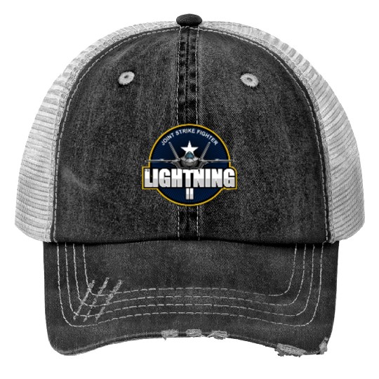 F35 Lightning 2 Patch Small logo red Trucker Hats