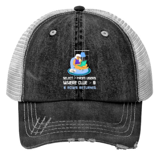 Computer Science Programmer IT Nerd DBA Trucker Hats IT